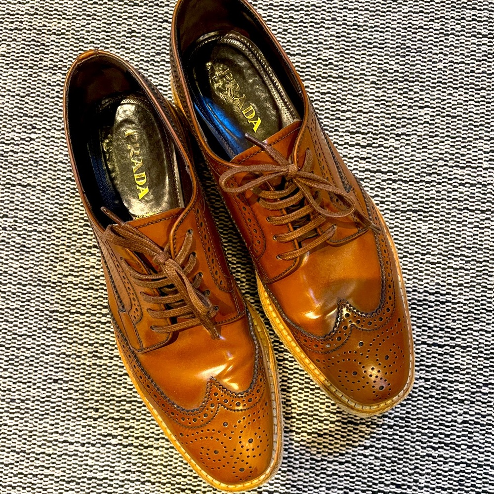 Prada brogues platforms